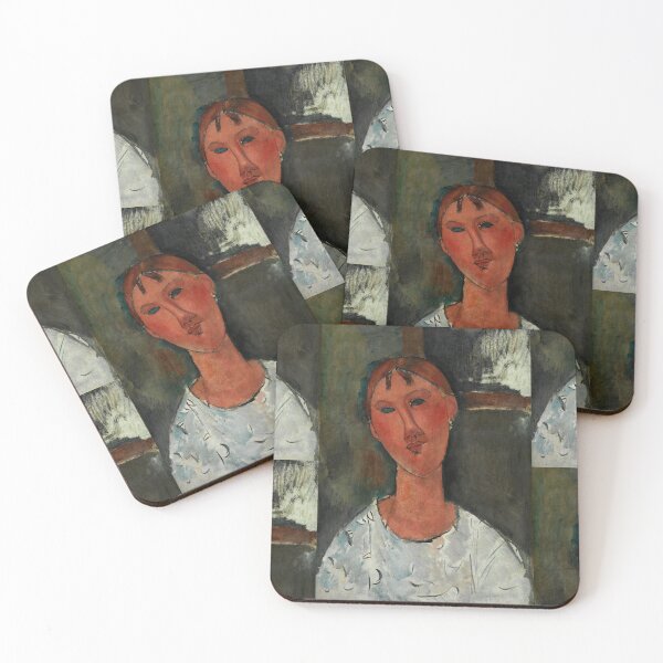 Item preview, Girl in a White Blouse by Amedeo Modigliani: Modernist Portrait Poster designed and sold by artofuniverse.
