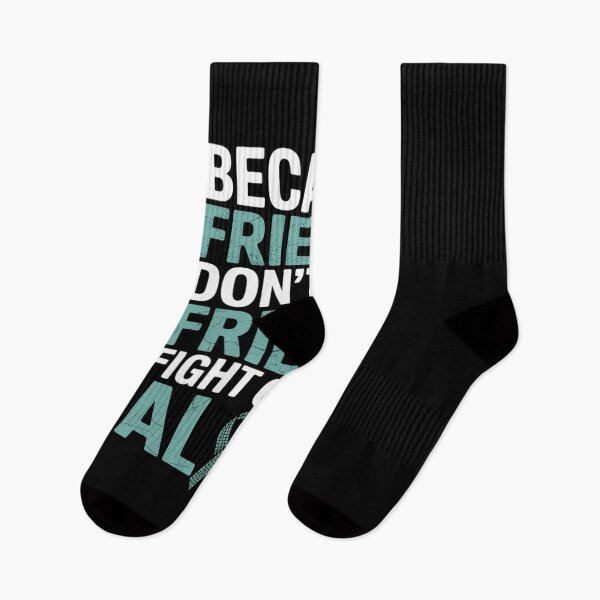 Item preview, Because friends don't let friends fight alone Teal Ribbon designed and sold by Moxizz.