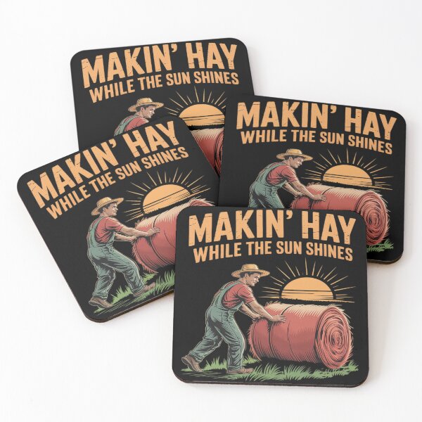 Item preview, Makin Hay While The Sun Shines Farm Humor Print designed and sold by Voidbinder.
