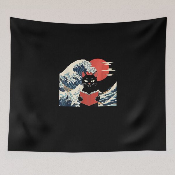 Item preview, Bookish Cat – Ukiyo-e Japanese Art designed and sold by SWEET-TINAPAY.