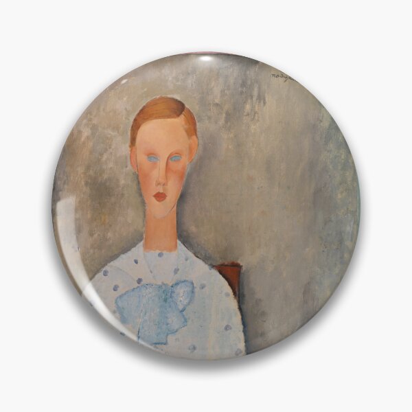 Item preview, Girl With a Polka Dot Blouse by Amedeo Modigliani: Modernist Portrait Poster designed and sold by artofuniverse.