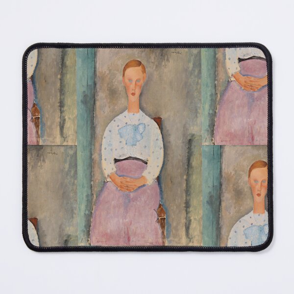 Item preview, Girl With a Polka Dot Blouse by Amedeo Modigliani: Modernist Portrait Poster designed and sold by artofuniverse.