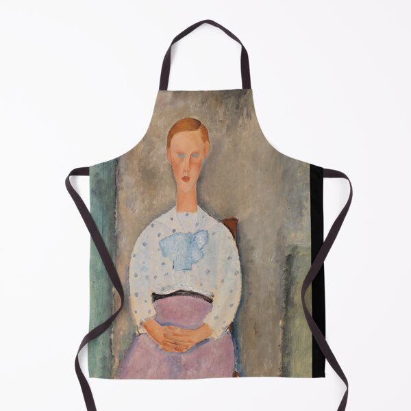 Item preview, Girl With a Polka Dot Blouse by Amedeo Modigliani: Modernist Portrait Poster designed and sold by artofuniverse.