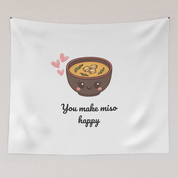 Item preview, You make miso happy - Sweet Miso Valentine's Day Design designed and sold by SparkLuxe.