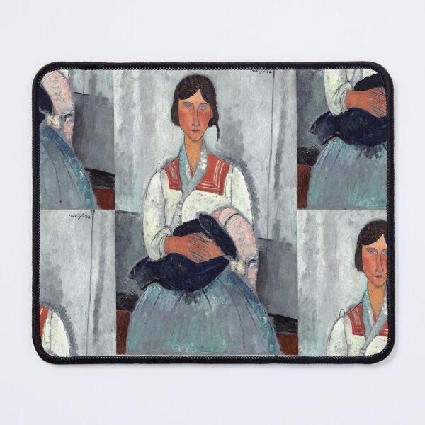 Item preview, Gypsy Woman With Baby by Amedeo Modigliani: Modernist Portrait Poster designed and sold by artofuniverse.