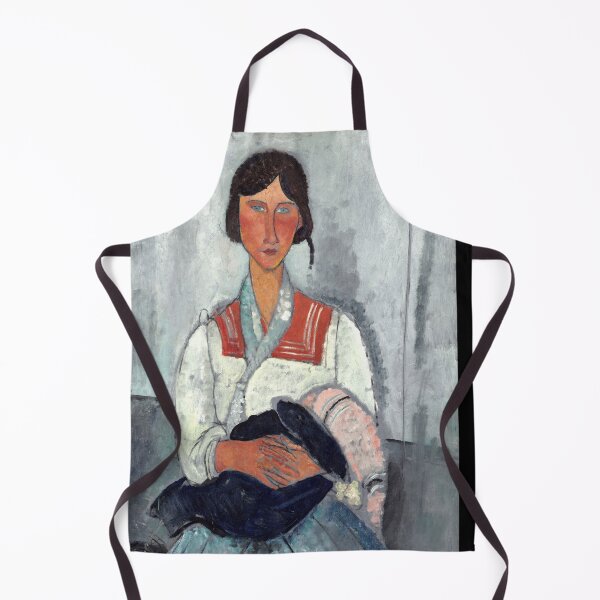 Item preview, Gypsy Woman With Baby by Amedeo Modigliani: Modernist Portrait Poster designed and sold by artofuniverse.