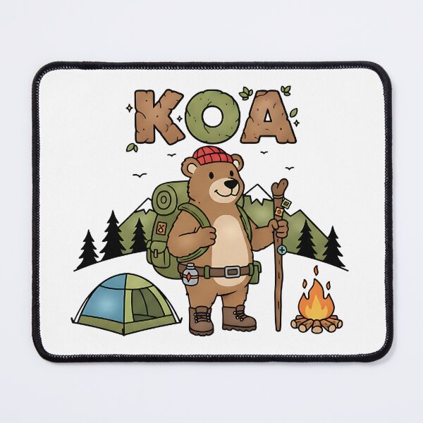 Item preview, KOA Camping Gift for Outdoor Lovers USA designed and sold by Gilded Dreams.