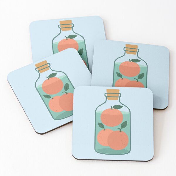 Item preview, Pink Grapefruit Bottle – Soft Blue Pastel Aesthetic designed and sold by Aloloco.