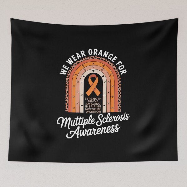Item preview, Multiple Sclerosis Awareness We Wear Orange MS Rainbow designed and sold by IdunayaStore.