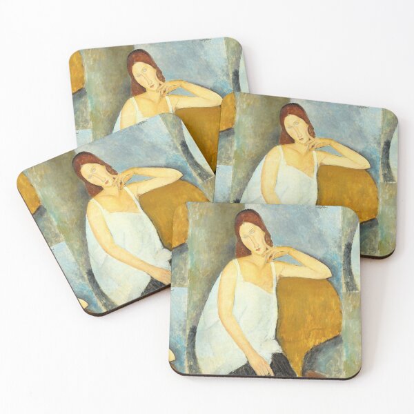 Item preview, Jeanne Hebuterne by Amedeo Modigliani: Modernist Portrait Fine Art Print designed and sold by artofuniverse.