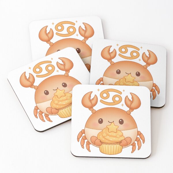 Item preview, Cute Zodiac Cancer: Sweet Celebration Crab designed and sold by Minimochi Art.