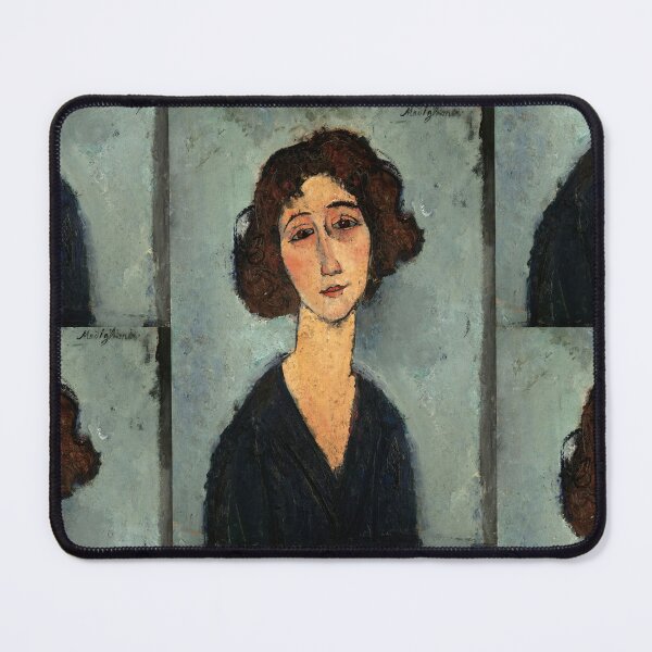 Item preview, Jeune Femme by Amedeo Modigliani: Modernist Portrait Fine Art Print designed and sold by artofuniverse.