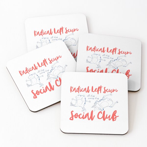 Item preview, Radical Left Scum Social Club - Frogs Resistance - Radical Left Scum Anti trump, Subtle FDT Liberal Resistance designed and sold by Cameliarty.