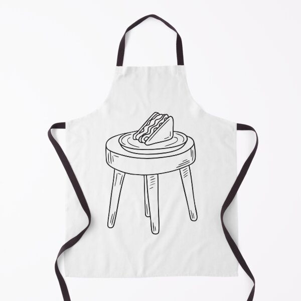 Item preview, A tray on a footstool with a sandwich partly eaten designed and sold by rasagamastore.
