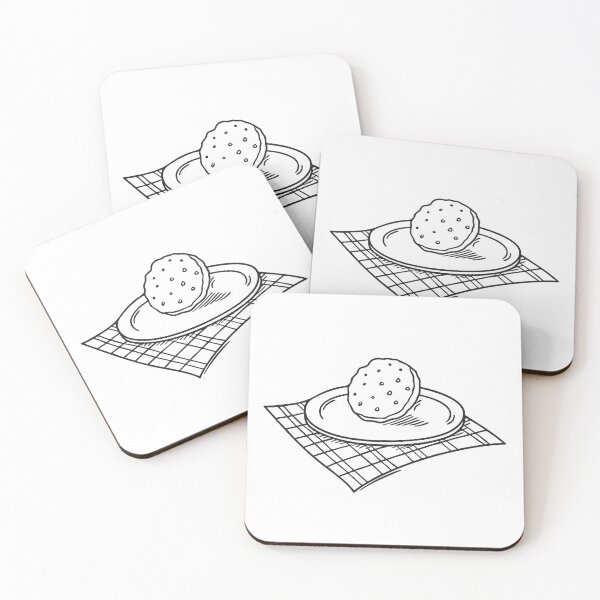 Item preview, A tray on a tablecloth with one cookie rolling off   designed and sold by rasagamastore.