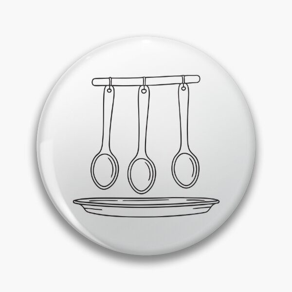 Item preview, A tray under hanging spoons with one spoon on the edge   designed and sold by rasagamastore.