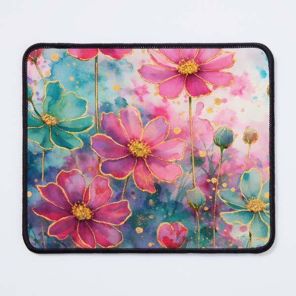Item preview, Golden Cosmos Flowers Watercolor Phone Case – Pink Floral Art with Soft Pastel Background designed and sold by ChubbyGoong.