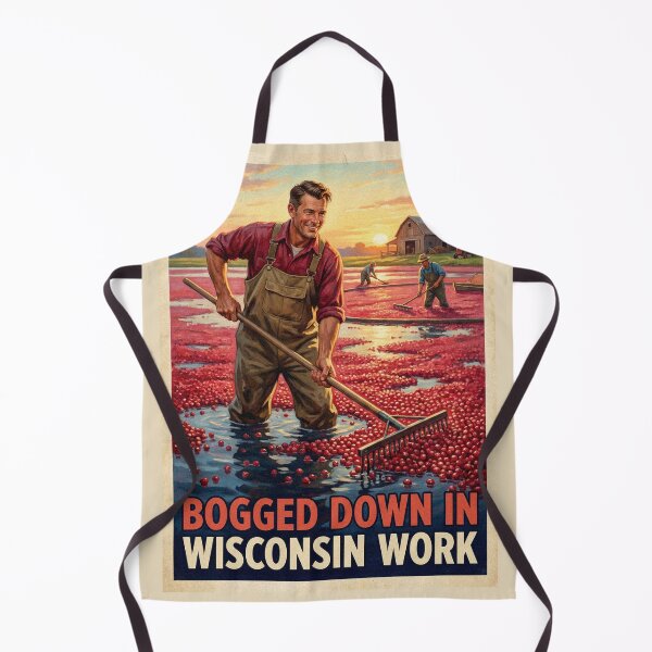 Item preview, Bogged Down in Wisconsin Work Cranberry Harvest Poster designed and sold by Cozy-Old-Pub.