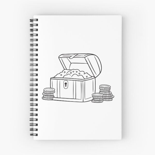 Item preview, A treasure chest beside scattered coins with the lid open   designed and sold by rasagamastore.