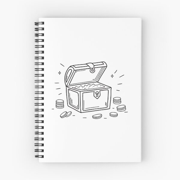 Item preview, A treasure chest with its lid wide open, coins scattered beside it   designed and sold by rasagamastore.