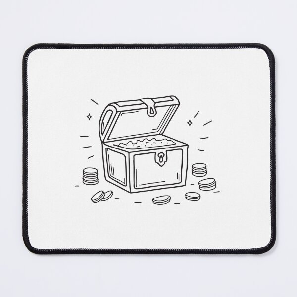 Item preview, A treasure chest with its lid wide open, coins scattered beside it   designed and sold by rasagamastore.