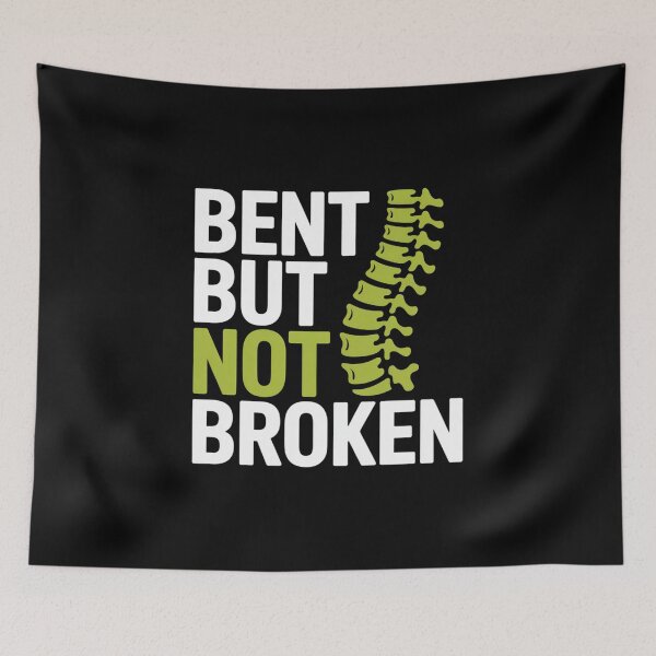 Item preview, Bent But Not Broken Scoliosis Warrior Awareness designed and sold by Catharsiscath.