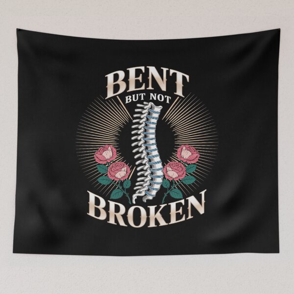 Item preview, Bent But Not Broken Spine Skeleton  Scoliosis Awareness designed and sold by Catharsiscath.