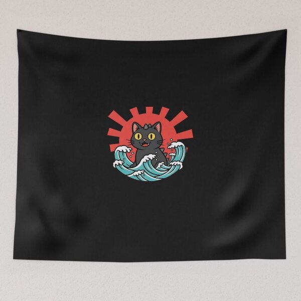 Item preview, Cute Kaiju Cat Japanese Art  designed and sold by yaginoie.