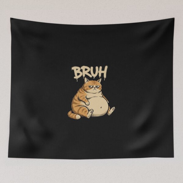 Item preview, Bruh Cat Reaction Meme – Lazy Grumpy Cat designed and sold by yaginoie.