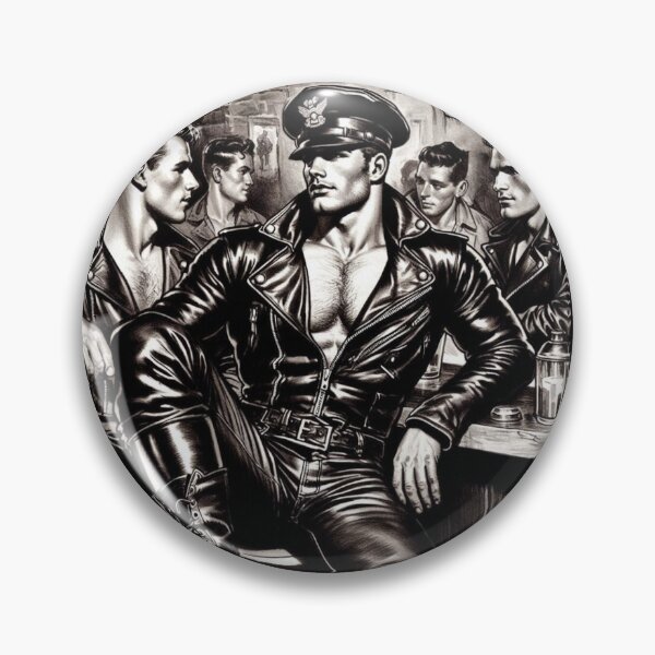Item preview, 1940s Vintage San Francisco Gay Leather Daddy Tom of Finland Tribute Graphic Design designed and sold by ItsAKinkThing.
