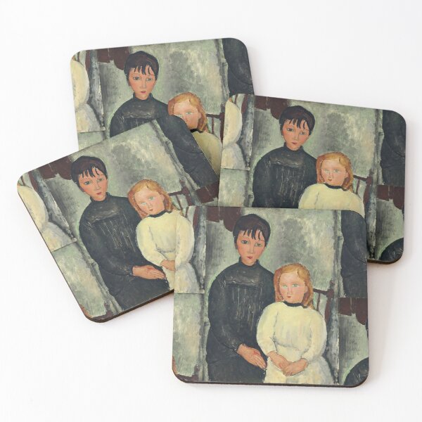 Item preview, Les Deux Filles by Amedeo Modigliani: Intimate École de Paris Portrait Poster designed and sold by artofuniverse.