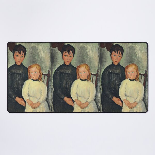 Item preview, Les Deux Filles by Amedeo Modigliani: Intimate École de Paris Portrait Poster designed and sold by artofuniverse.