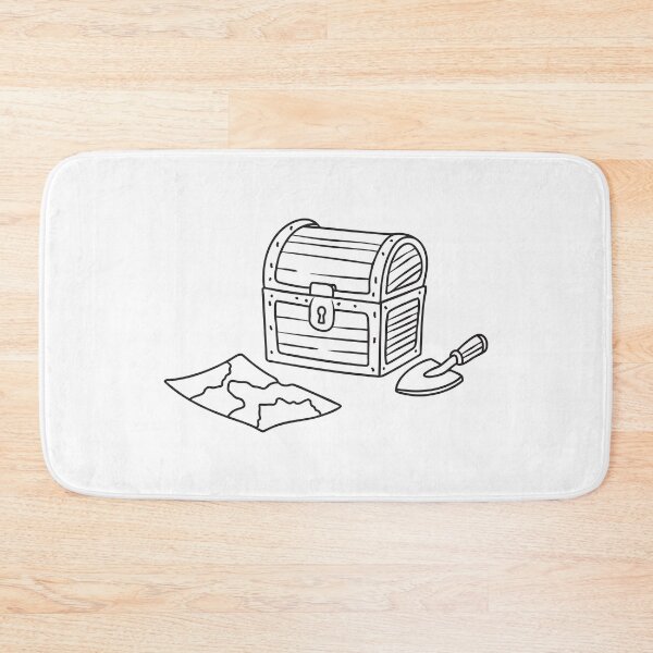 Item preview, A treasure chest beside a snapped shovel with a map resting nearby   designed and sold by rasagamastore.