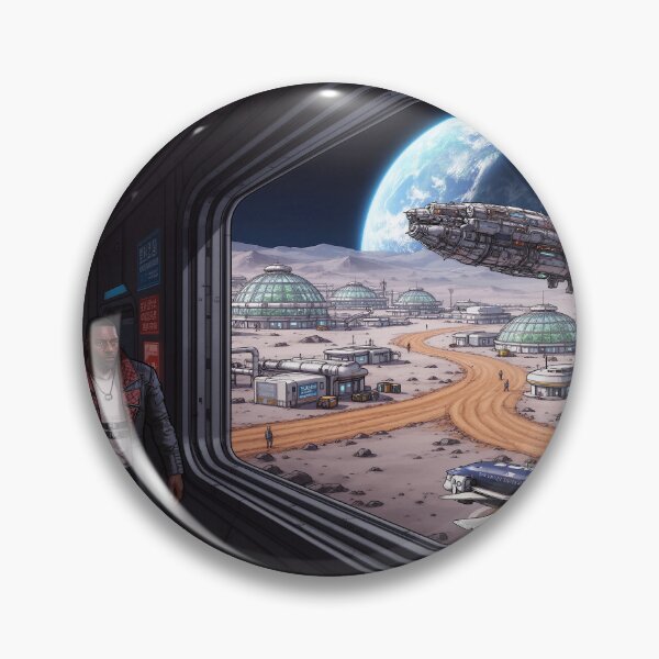 Item preview, Cyberpunk Moon Base, unfinished business designed and sold by aykiradesigns.