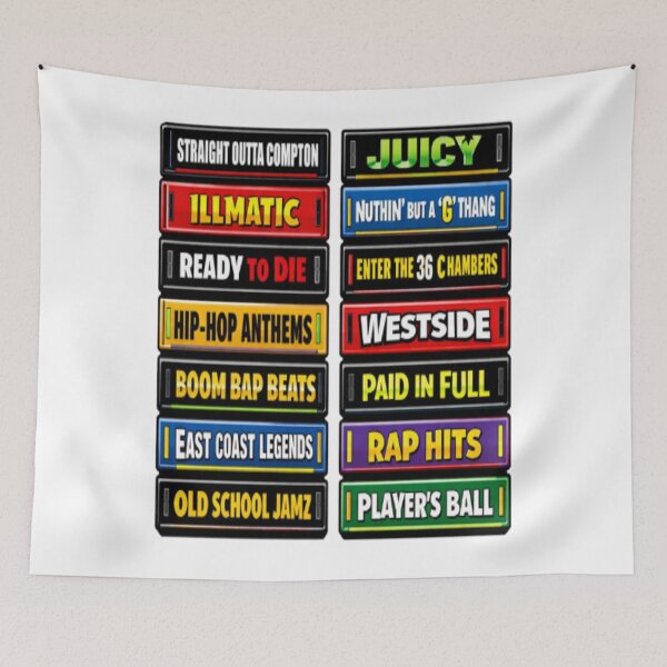 Item preview, Classic Golden Era Hip Hop Cassette Tapes Stack Vintage Graphic designed and sold by RockiGo45.