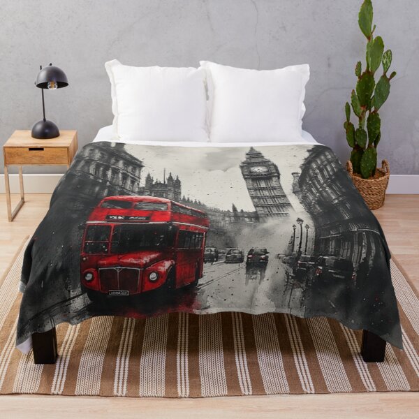 Item preview, Nostalgic Watercolor Cityscape – Quiet London Scene designed and sold by DreamyArtStudio70.