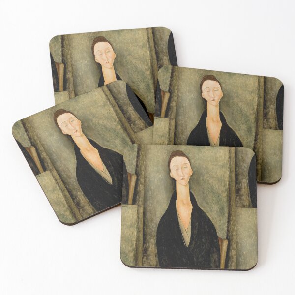 Item preview, Lunia Czechowska by Amedeo Modigliani: Modernist Portrait Fine Art Print designed and sold by artofuniverse.