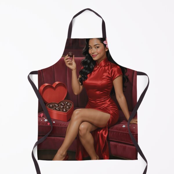 Item preview, Shanti chocolate candy woman red dress truffle designed and sold by CathryneDelamort.