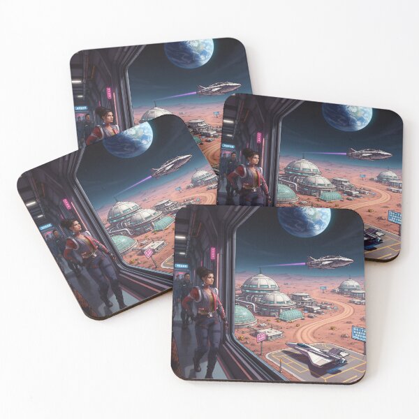 Item preview, Cyberpunk Moon Base, lost in space? designed and sold by aykiradesigns.