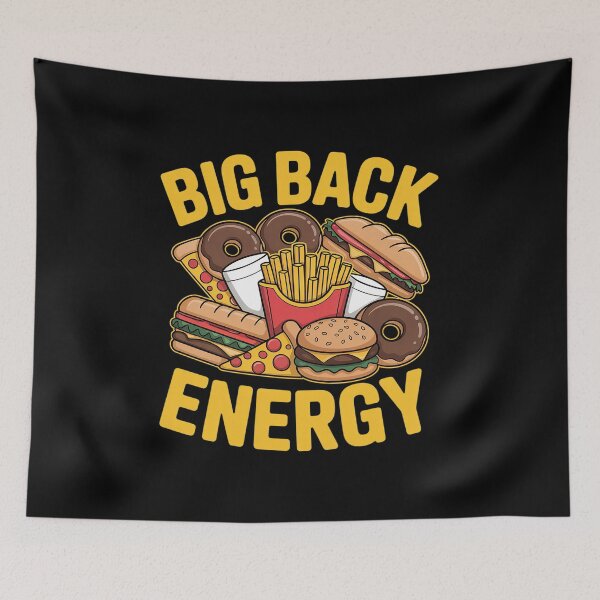 Item preview, Big Back Energy Snacks Hamburger French Fries designed and sold by Catharsiscath.