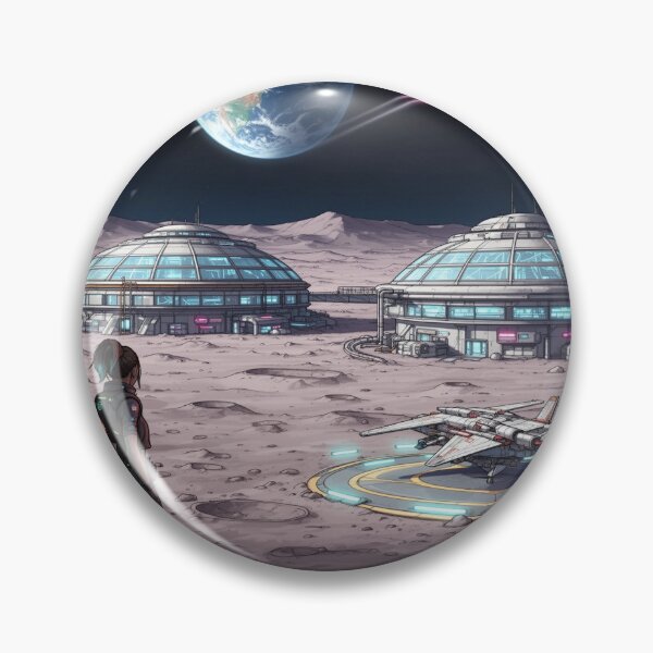 Item preview, Cyberpunk moon base domes designed and sold by aykiradesigns.