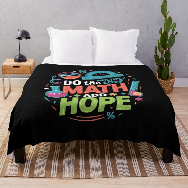 Item preview, Positive Quote Inspiring Slogan Love Hope Fear Do The Math designed and sold by RsFilsingerArt.