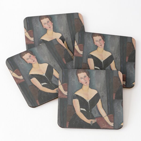 Item preview, Madame G Van Muyden by Amedeo Modigliani: Elegant École de Paris Portrait designed and sold by artofuniverse.