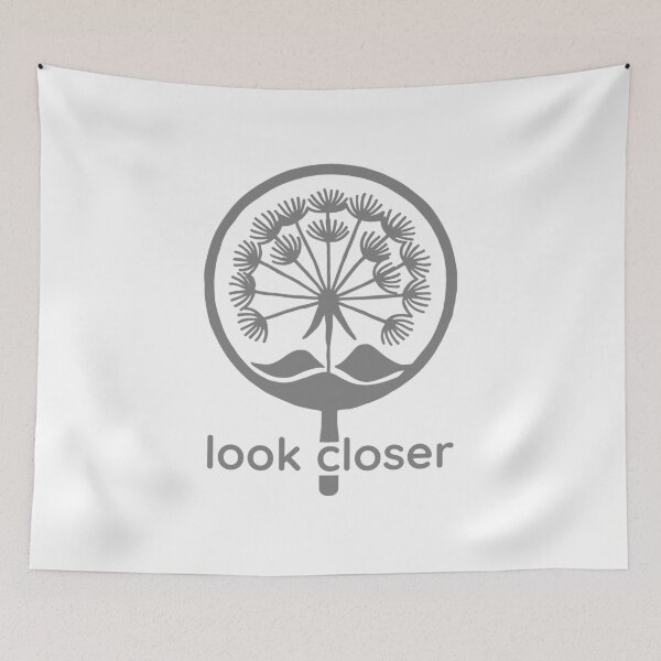 Item preview, Magnifying Dandelion Silhouette, Dark Grey on White designed and sold by nikoart001.