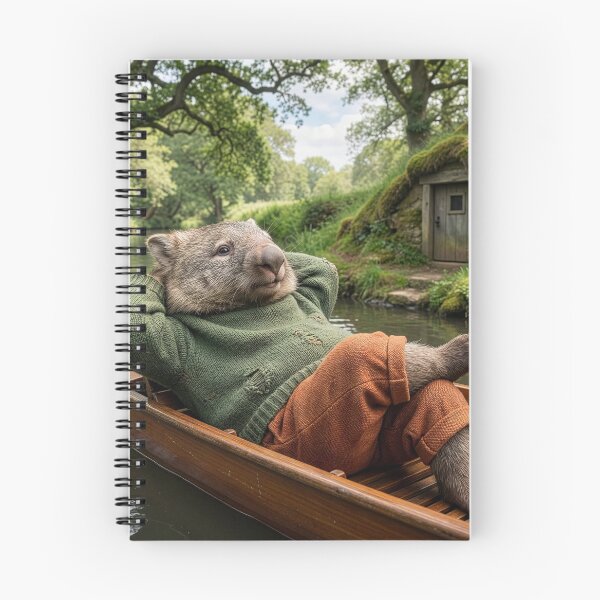 Item preview, Wombat Daydreaming in a Punt on a River designed and sold by Tridentulus.