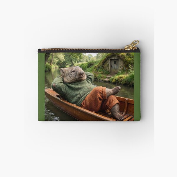 Item preview, Wombat Daydreaming in a Punt on a River designed and sold by Tridentulus.