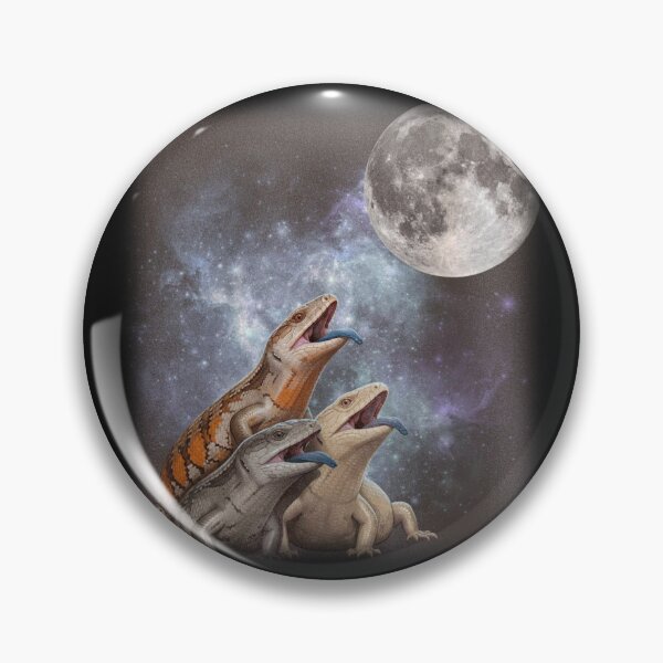 Item preview, Three Blue Tongue Skink Moon Funny Lizard  designed and sold by gusmanvinagetti.