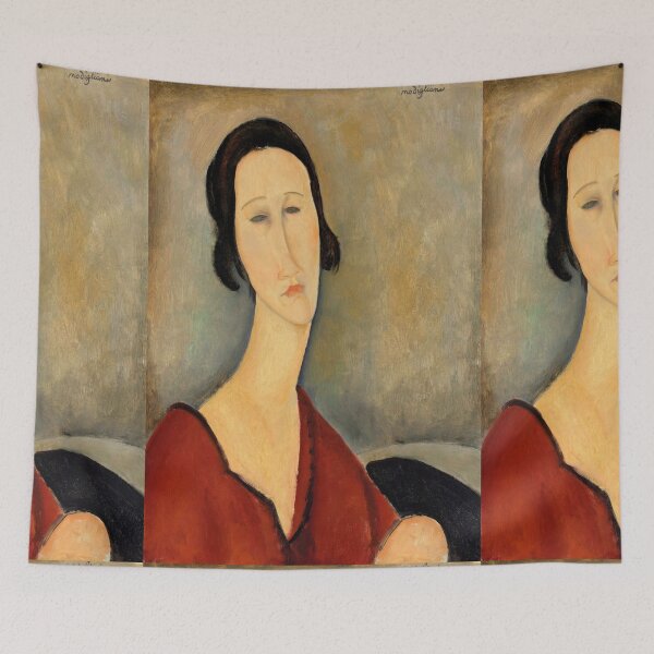 Item preview, Madame Hanka Zborowska by Amedeo Modigliani: Modernist Portrait Art Print designed and sold by artofuniverse.