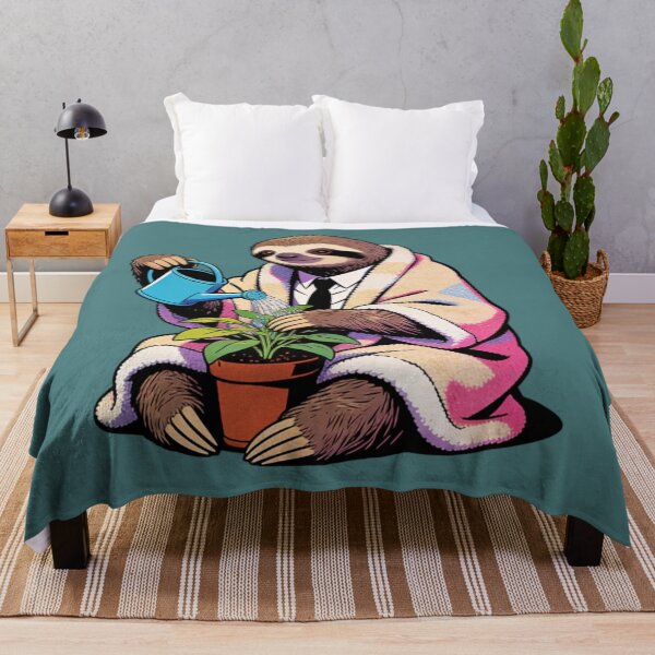 Item preview, The Professional Plant Dad Sloth: Vintage Aesthetic Work-Life Balance Funny Gift designed and sold by Cherrydora.