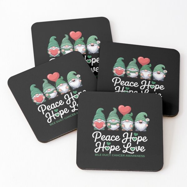 Item preview, Bile Duct Cancer Awareness Cute Gnomes Peace Hope Love designed and sold by Catharsiscath.